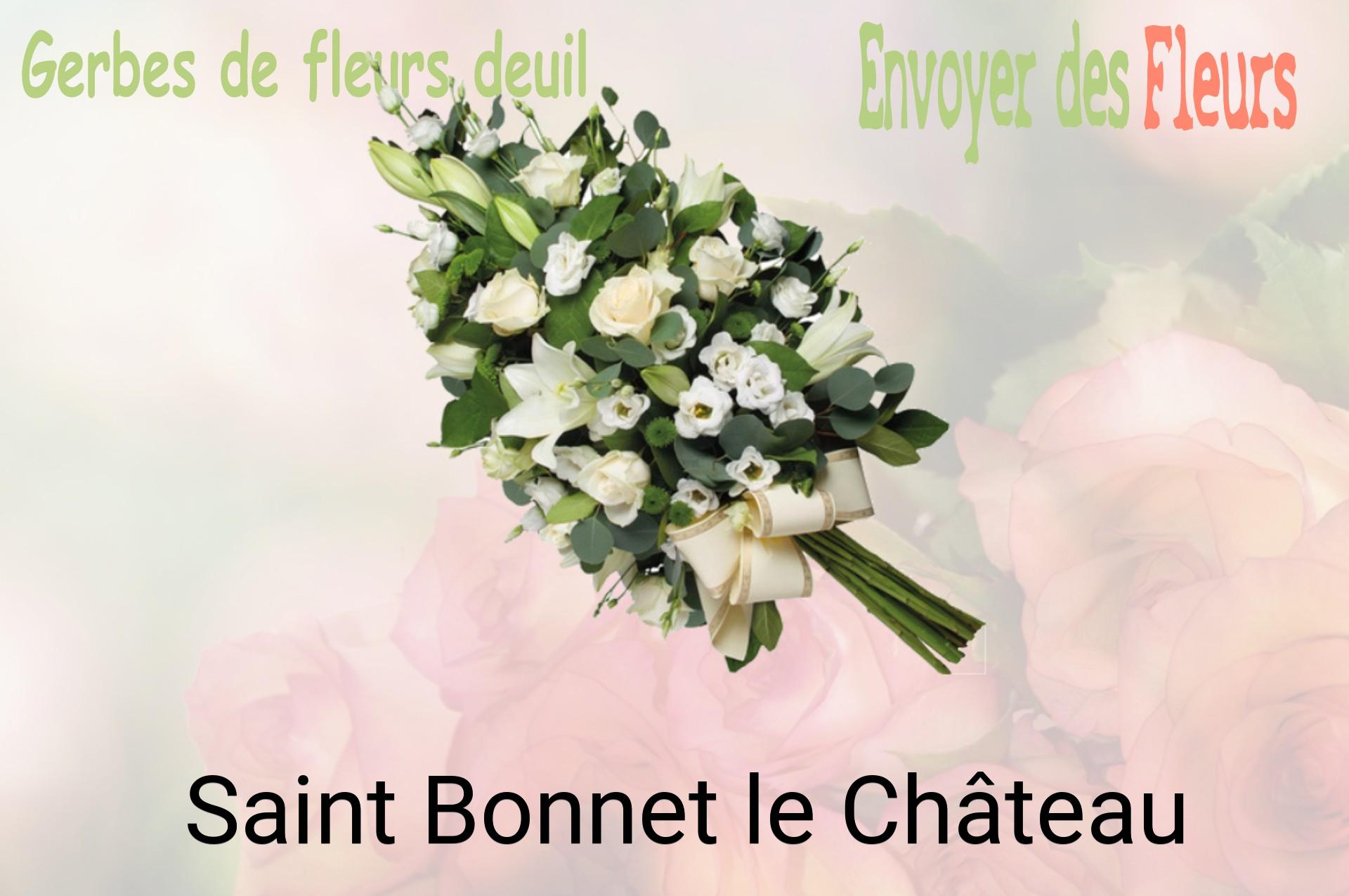 Gerbe de fleurs de deuil livrée à Saint-Bonnet-le-Château